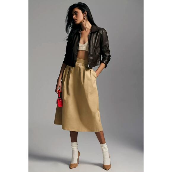 NWT Anthropologie Corey Lynn Pleated Trouser Skirt - Small - Picture 1 of 8